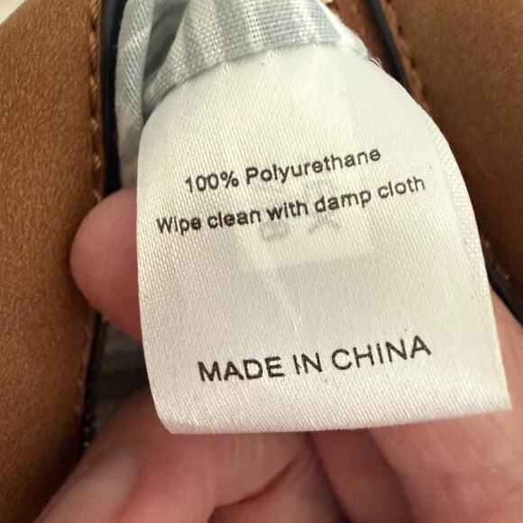 Round Flower Embroidered Brown Crossbody Purse Handbag - Picture 8 of 13